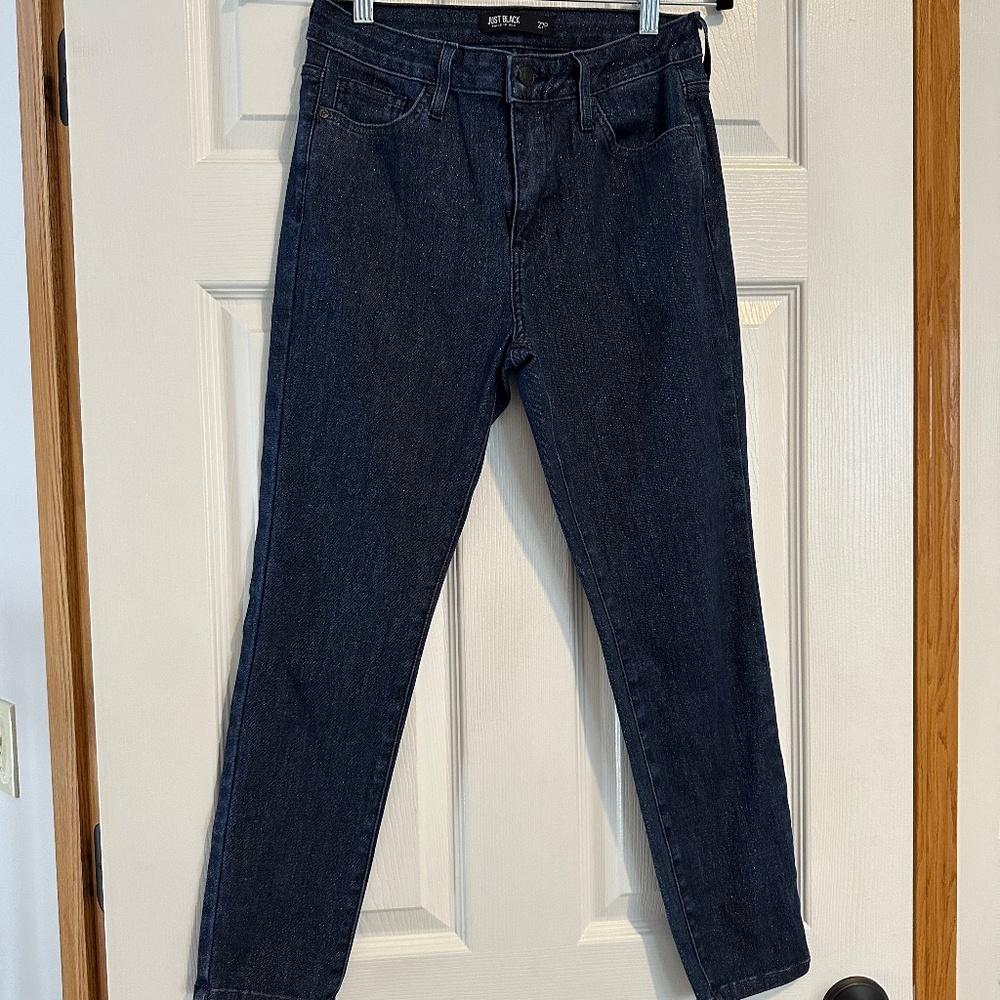 Just Black  ankle  blue sparkle denim jeans